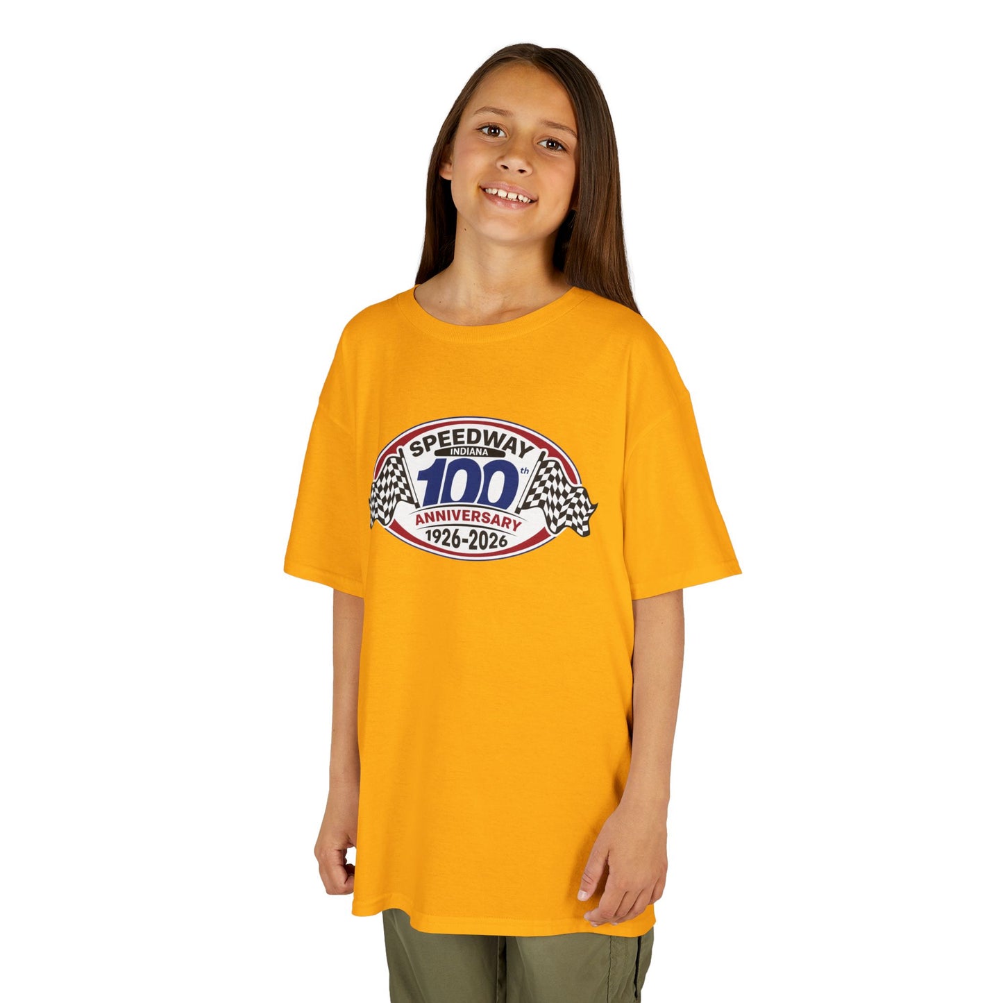 Youth Official Logo Centennial T-Shirt — Speedway '1926–2026'