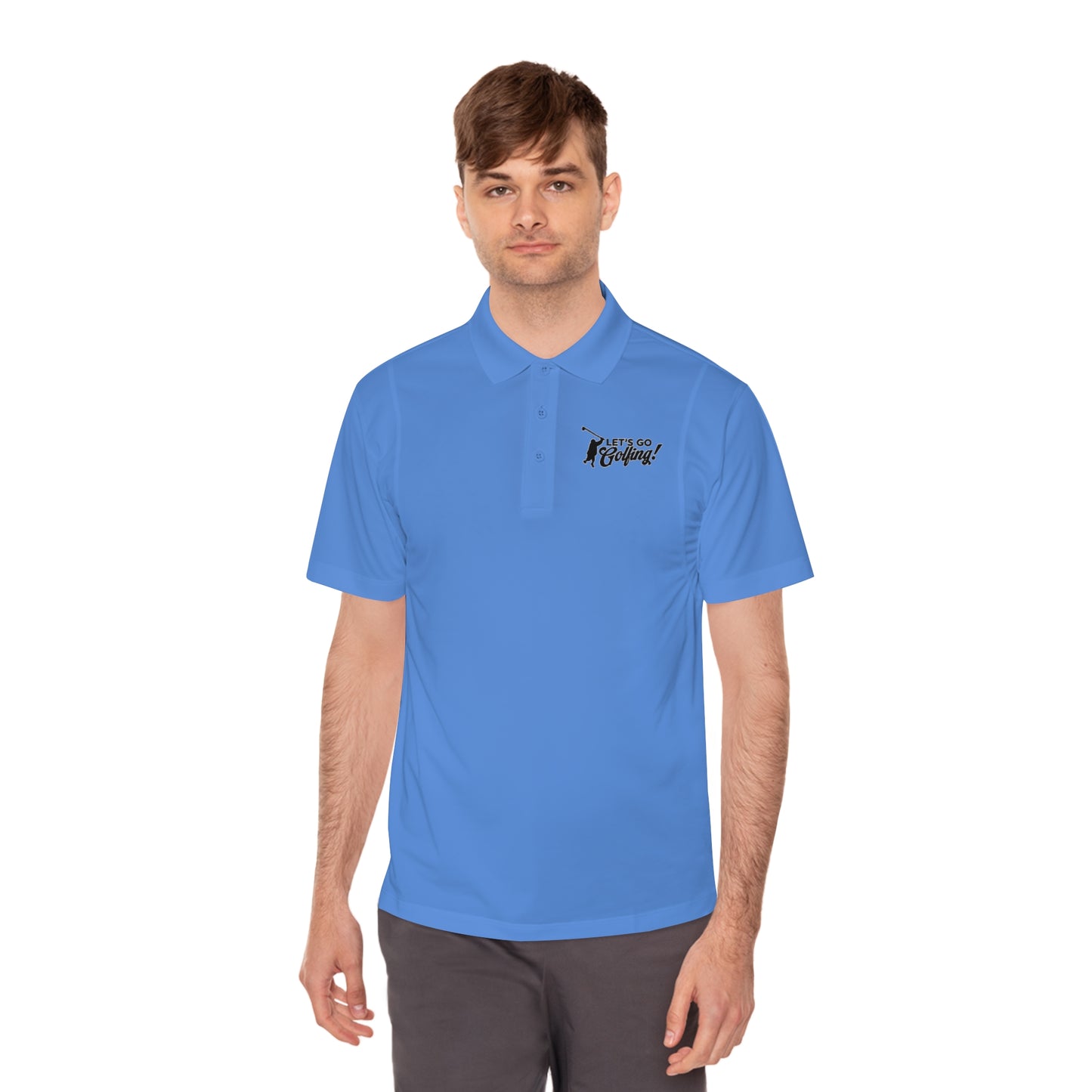 Let's Go Golfing, Men's Sport Polo Shirt