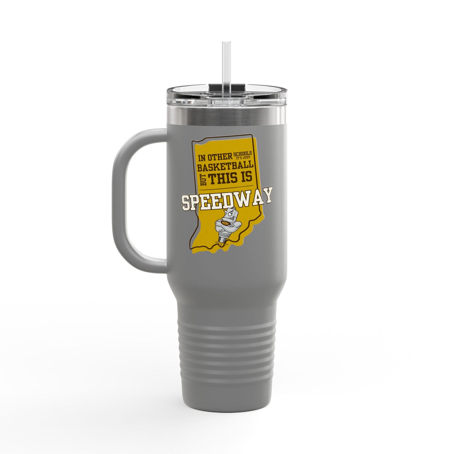 Insulated Travel Mug - Speedway Sparkplugs Basketball