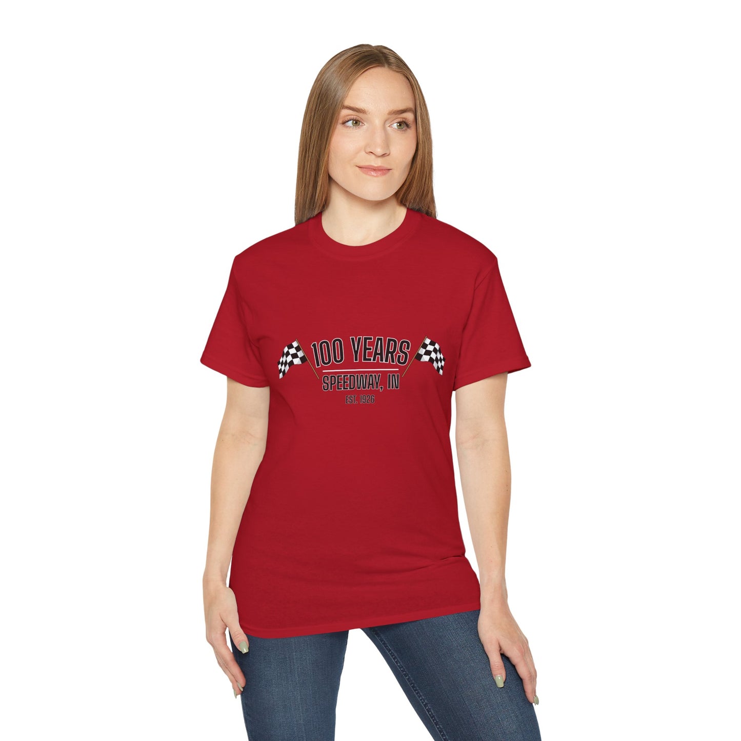 Adult 100th Anniversary - Speedway Flag Tee
