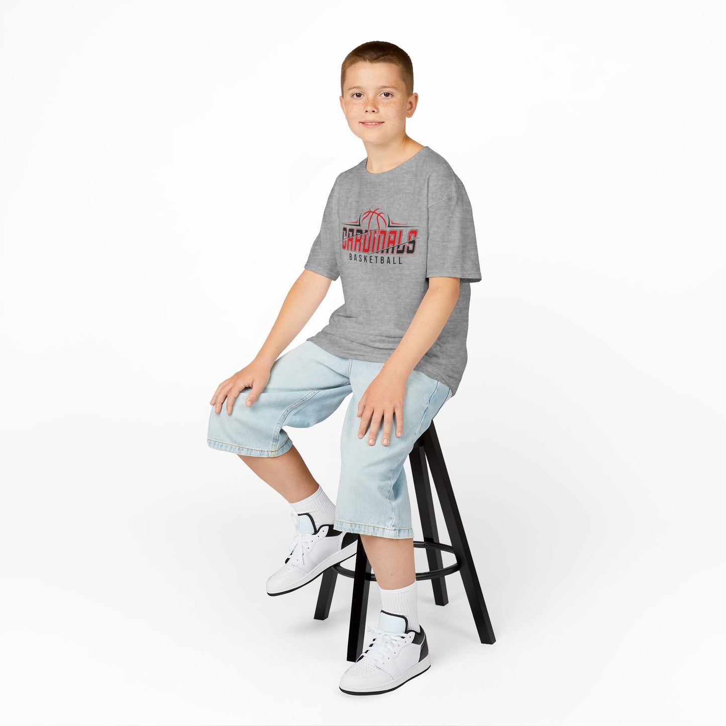 Youth St. Christopher Cardinals Basketball Crewneck T-Shirt