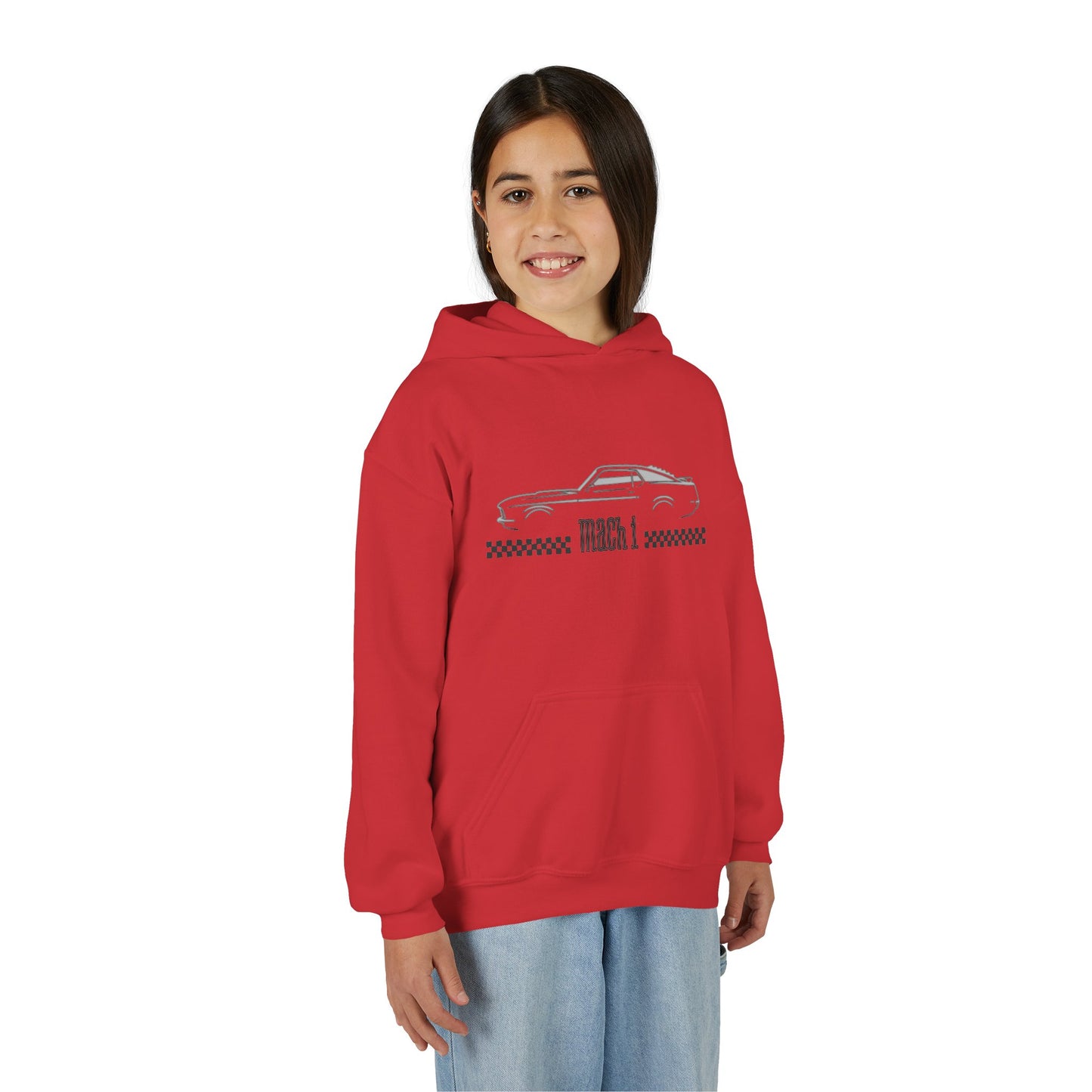 Youth Mustang Mach 1 Hoodie – Classic Vintage Car Pullover
