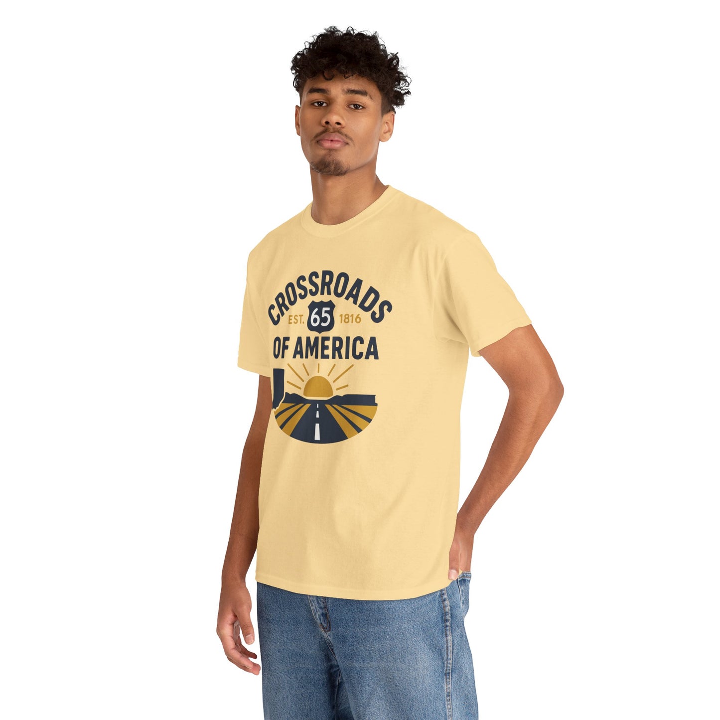 Crossroads of America Tee — Route 65 Vintage Roadtrip T‑Shirt