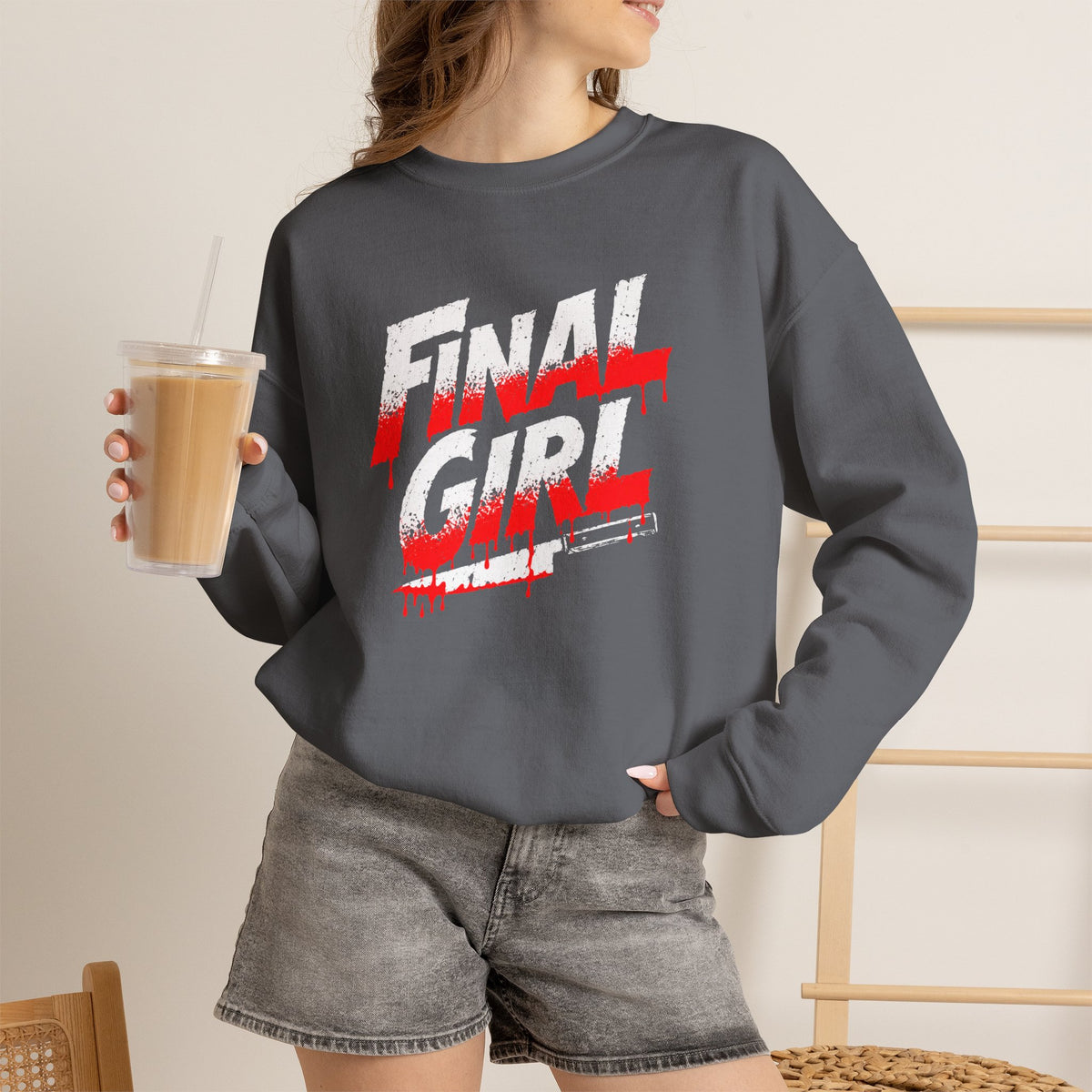Final Girl Sweatshirt - Horror Movie Slasher Graphic Crewneck