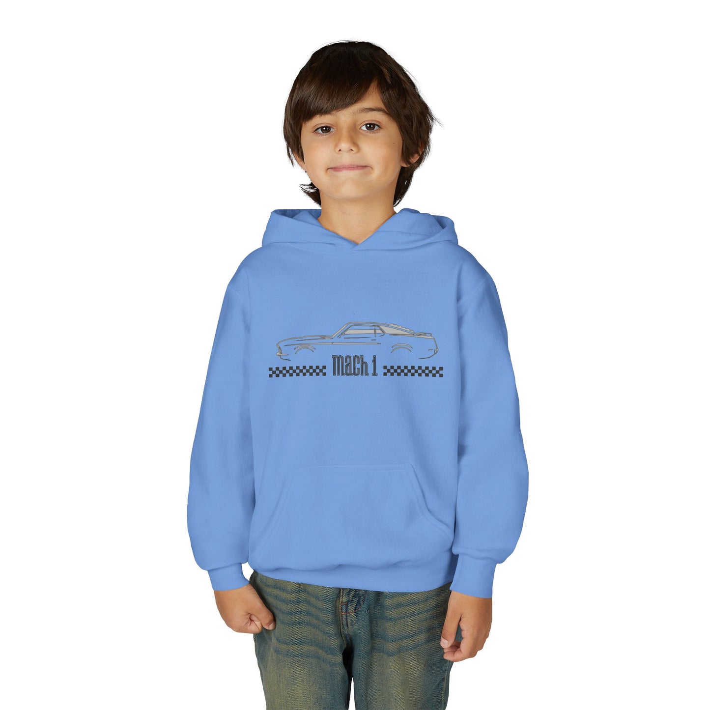 Youth Mustang Mach 1 Hoodie – Classic Vintage Car Pullover