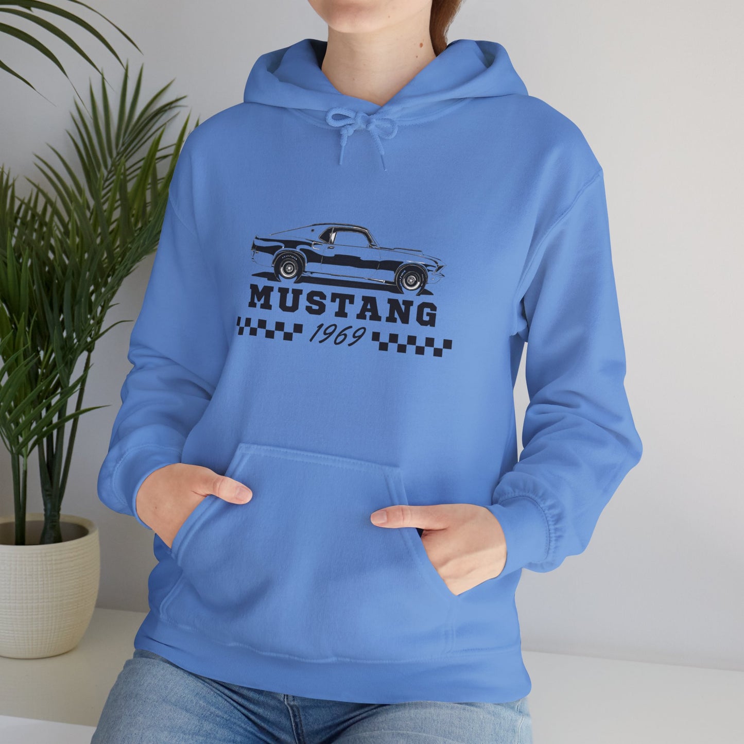Adult Mustang 1969 Sweatshirt — Vintage Muscle Car Graphic Shirt