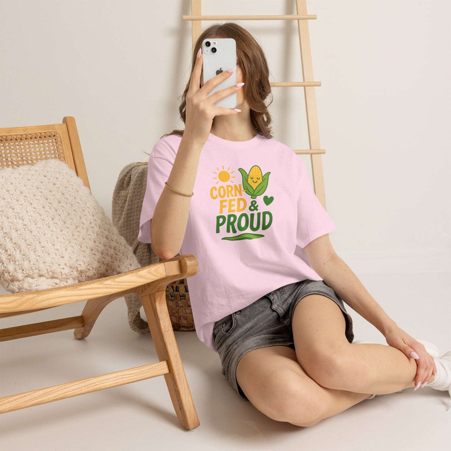 Corny Fed & Proud T-Shirt — Cute Corn Pride Graphic Tee for Farmers & Gardeners