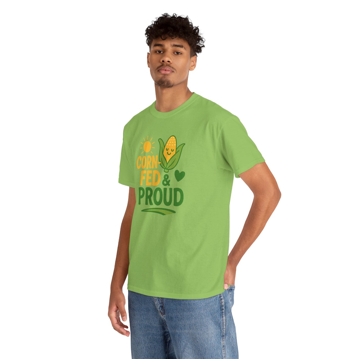Corny Fed & Proud T-Shirt — Cute Corn Pride Graphic Tee for Farmers & Gardeners