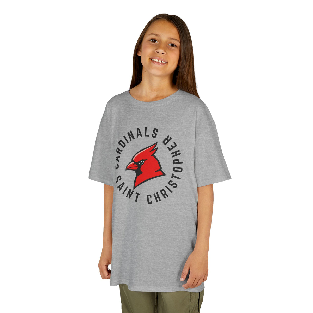 Youth Saint Christopher Cardinals Logo Tee