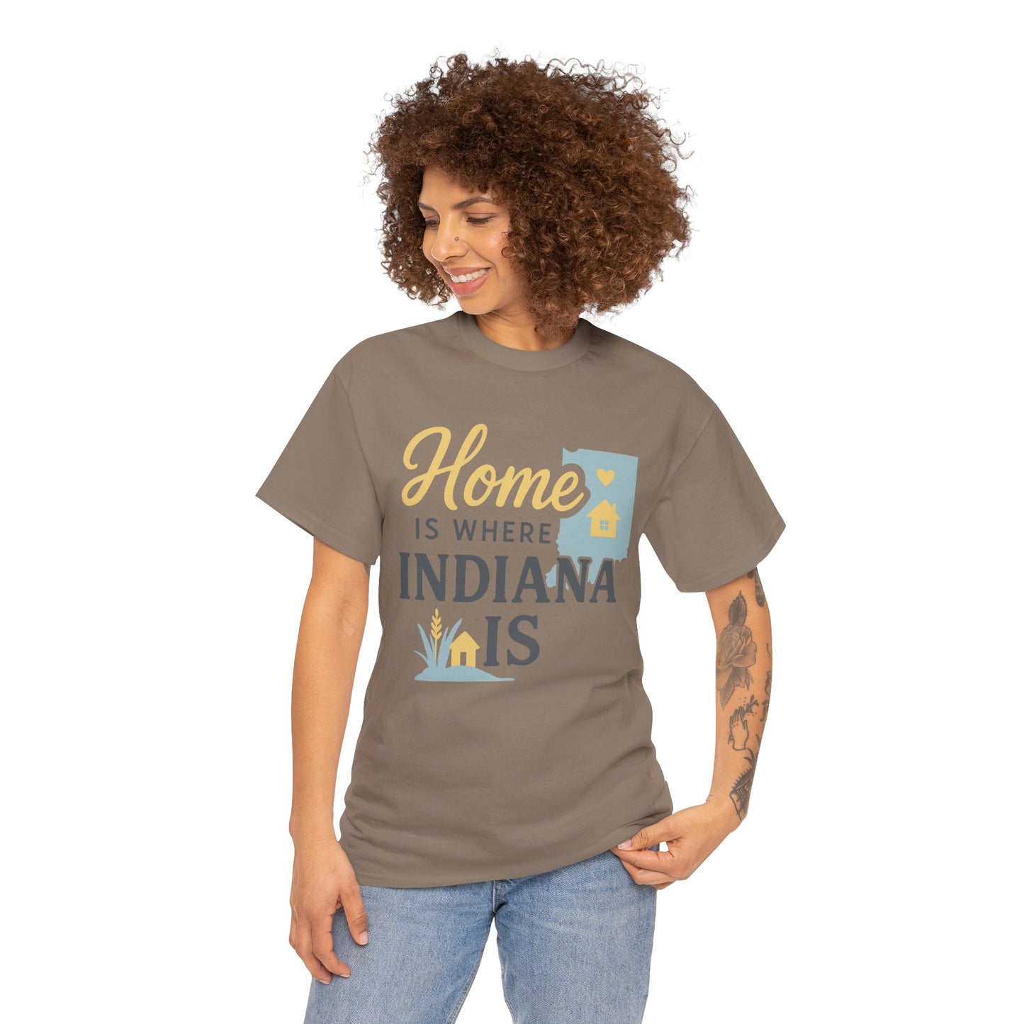 Indiana Home T-Shirt — "Home Is Where Indiana Is" State Pride Tee
