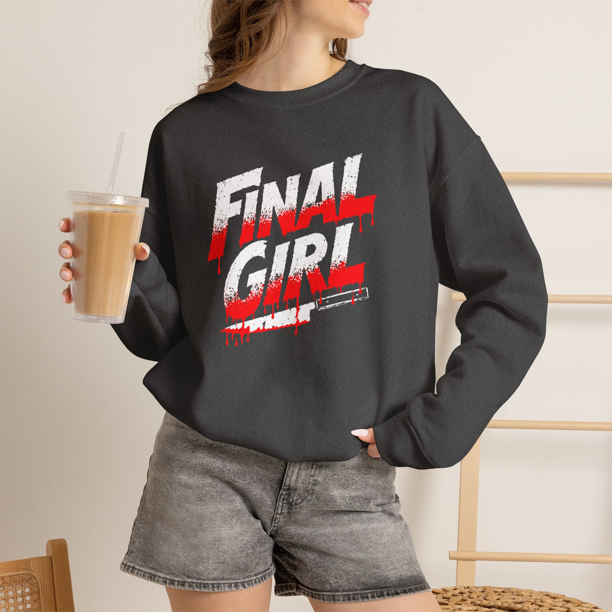 Final Girl Sweatshirt - Horror Movie Slasher Graphic Crewneck
