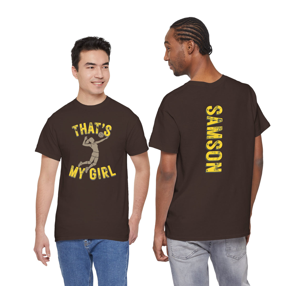 That's My Girl Volleyball T-Shirt — Personalized 'SAMSON' Back Name Tee