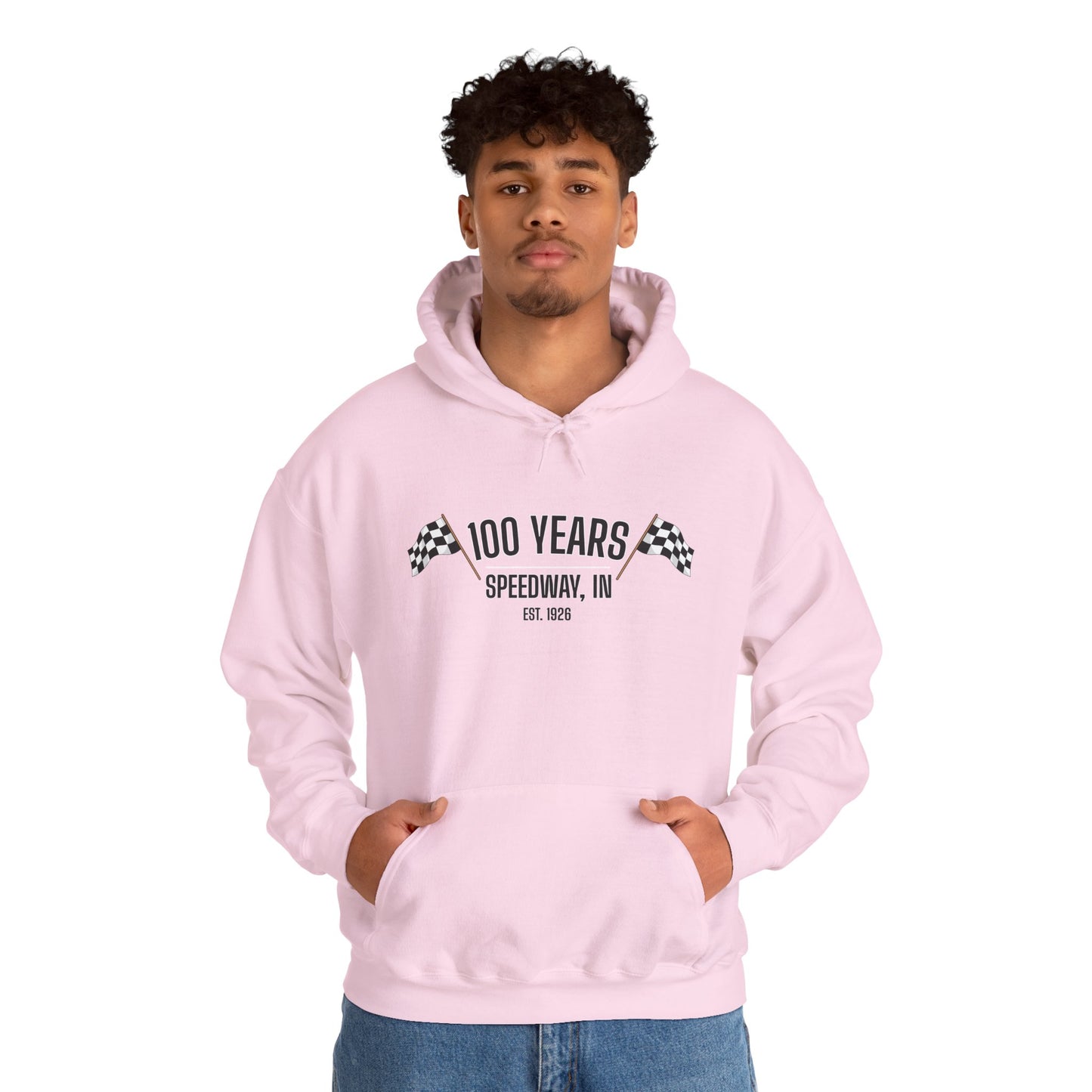 Adult 100th Anniversary - Speedway Flag Hoodie