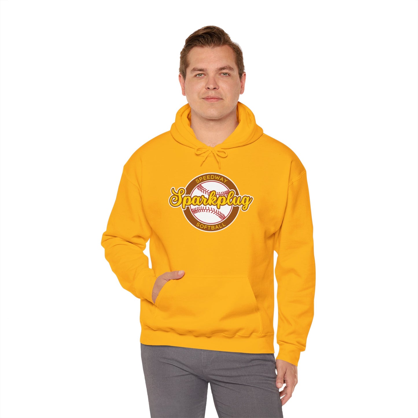 Adult Sparkplug Softball Hoodie — Vintage-Inspired Team Pullover