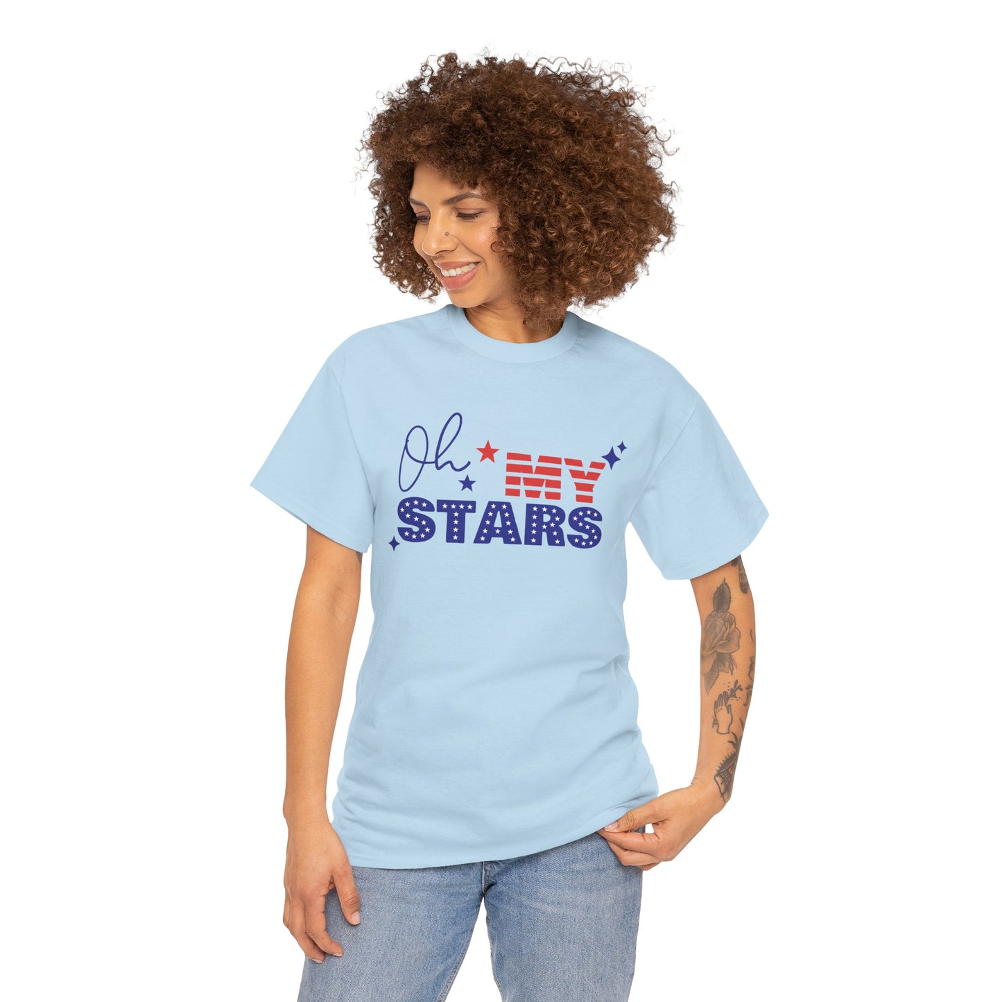 Oh My Stars Patriotic Tee — Fourth of July USA Flag Design