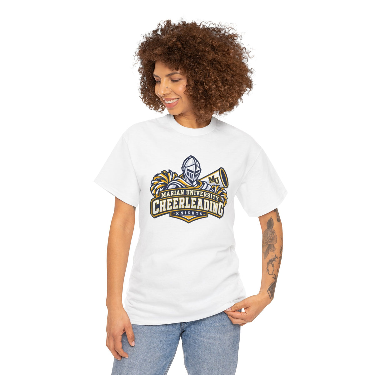 Marian University Cheerleading T-Shirt — 'Bloomer' Knights