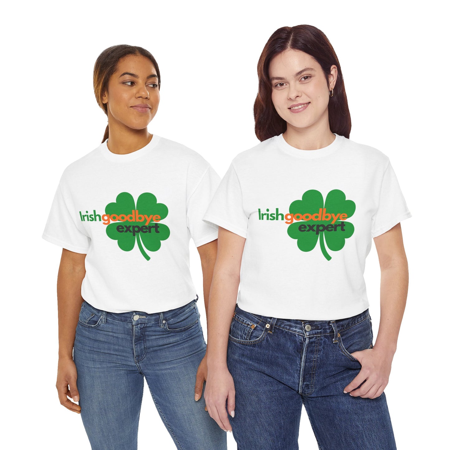 Adult St. Patrick's Day Tee — "Irish Goodbye Expert" Shamrock T-Shirt