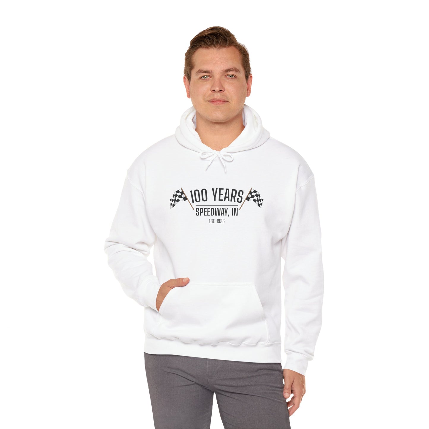 Adult 100th Anniversary - Speedway Flag Hoodie