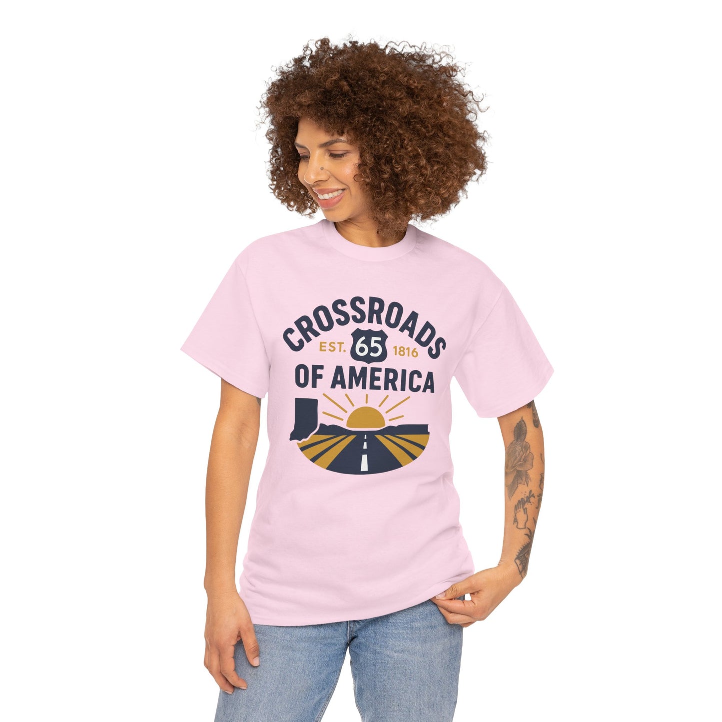 Crossroads of America Tee — Route 65 Vintage Roadtrip T‑Shirt