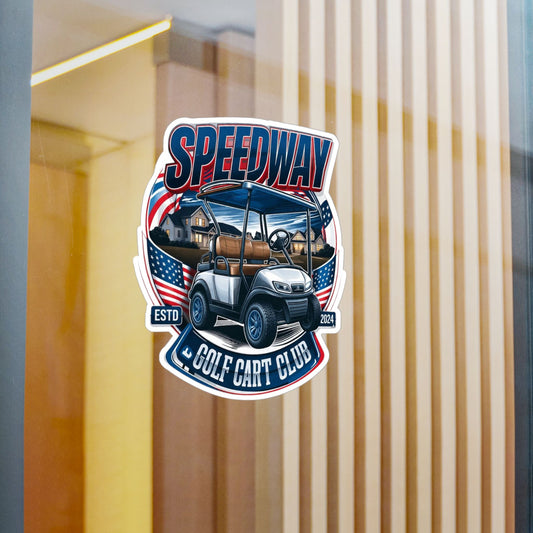 Speedway Golf Cart Club Vinyl Sticker