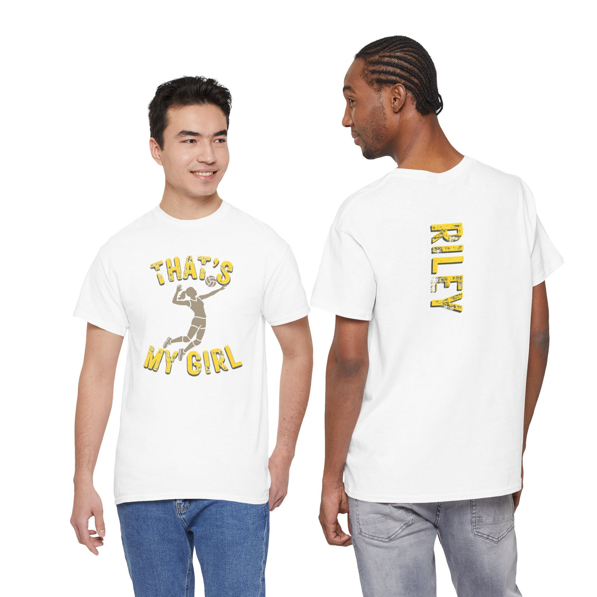 That's My Girl Volleyball T-Shirt — Personalized 'RILEY' Back Name Tee