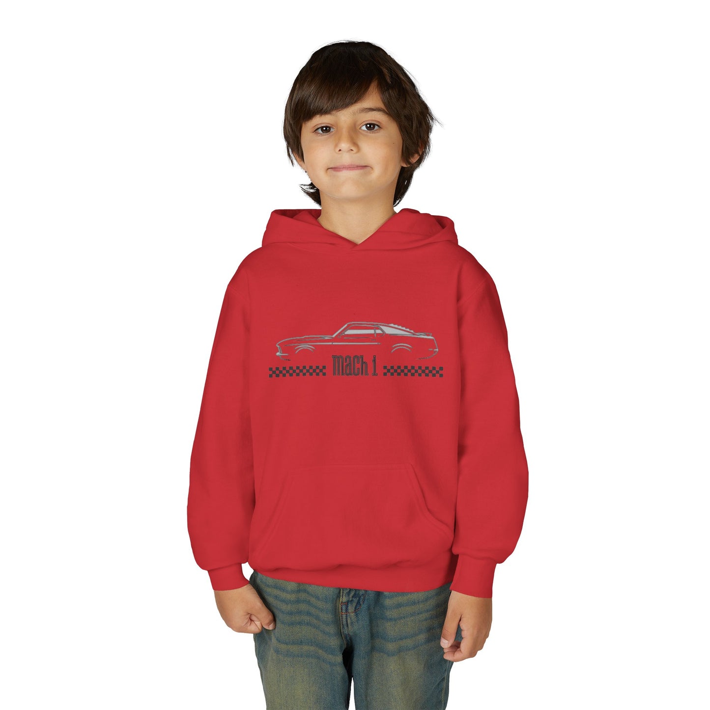 Youth Mustang Mach 1 Hoodie – Classic Vintage Car Pullover