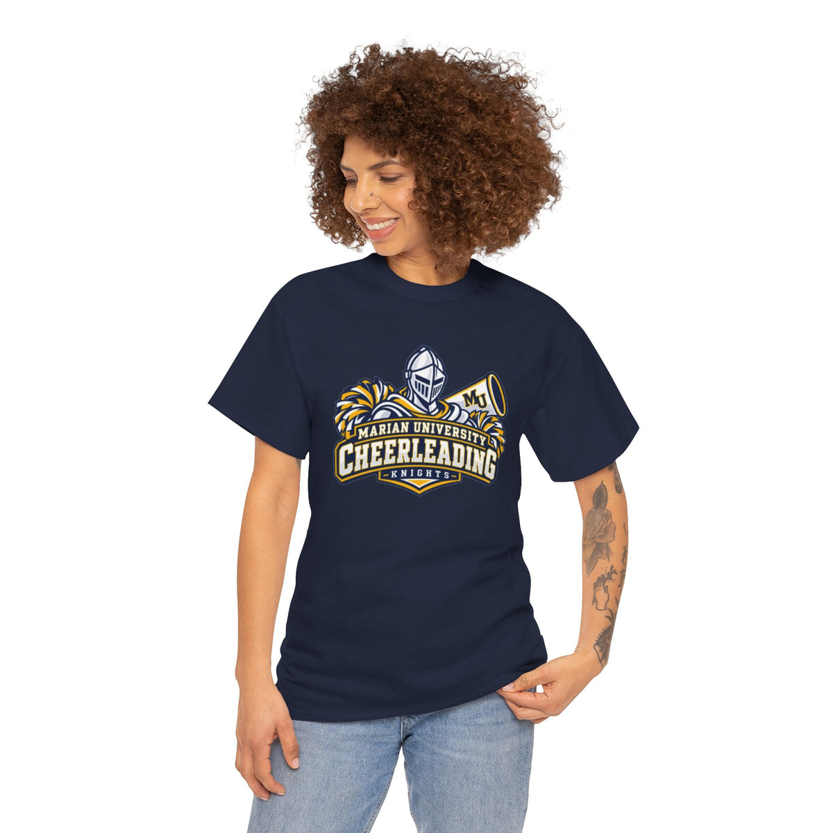 Marian University Cheerleading T-Shirt — 'Bloomer' Knights