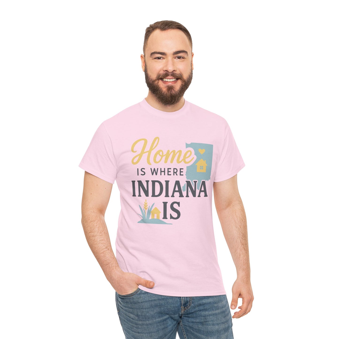 Indiana Home T-Shirt — "Home Is Where Indiana Is" State Pride Tee
