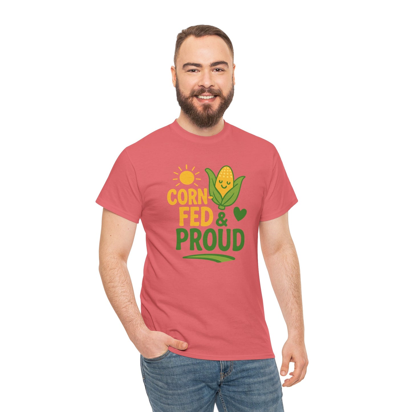 Corny Fed & Proud T-Shirt — Cute Corn Pride Graphic Tee for Farmers & Gardeners