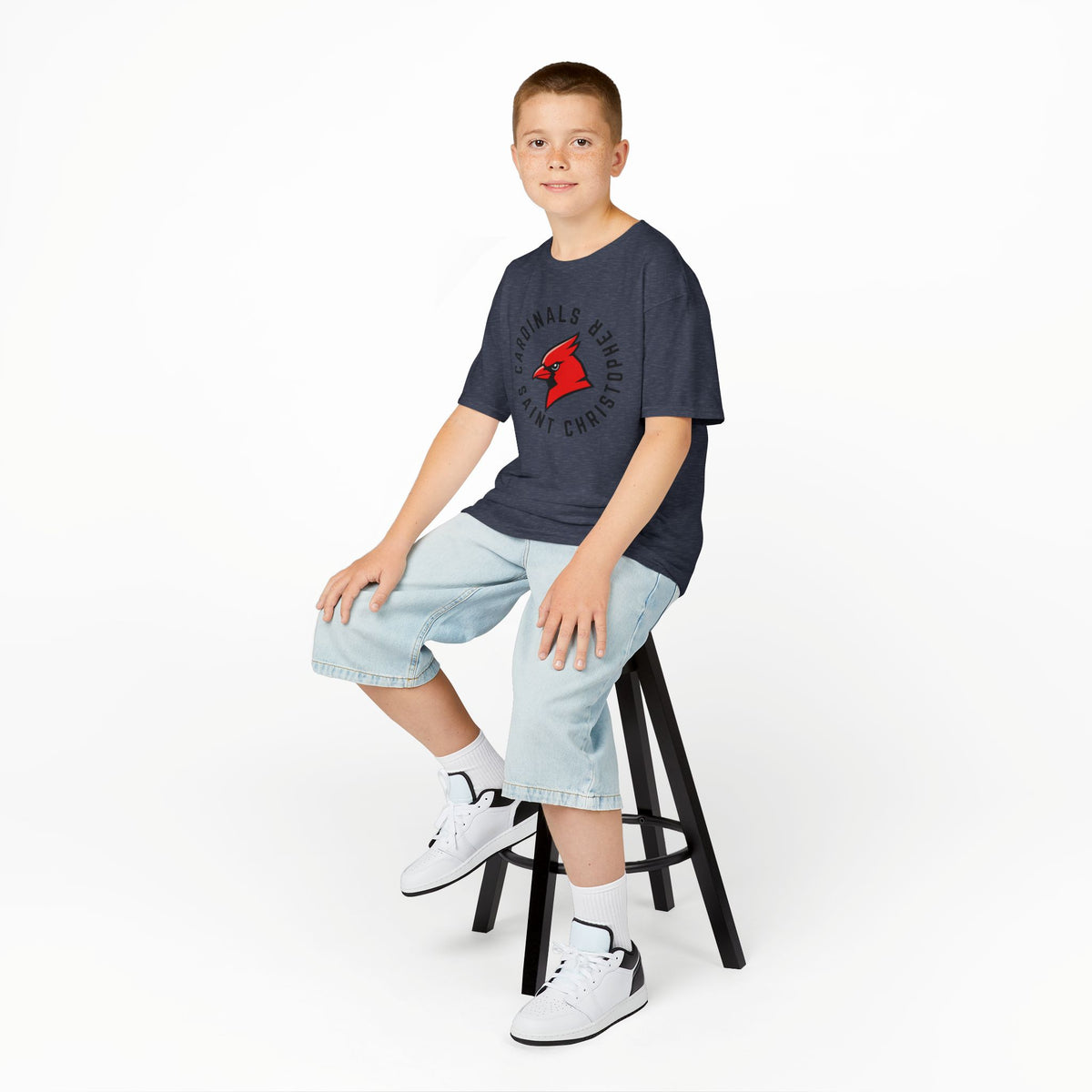 Youth Saint Christopher Cardinals Logo Tee