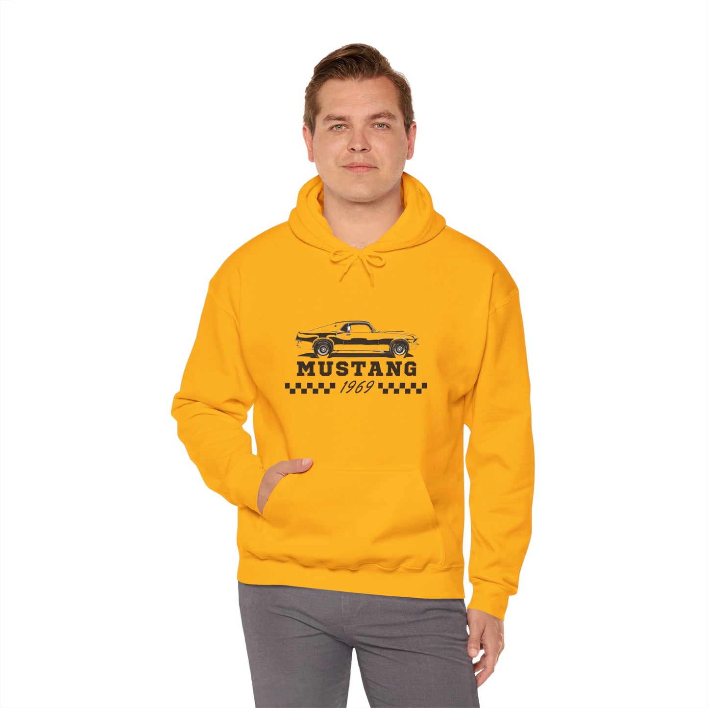 Adult Mustang 1969 Sweatshirt — Vintage Muscle Car Graphic Shirt