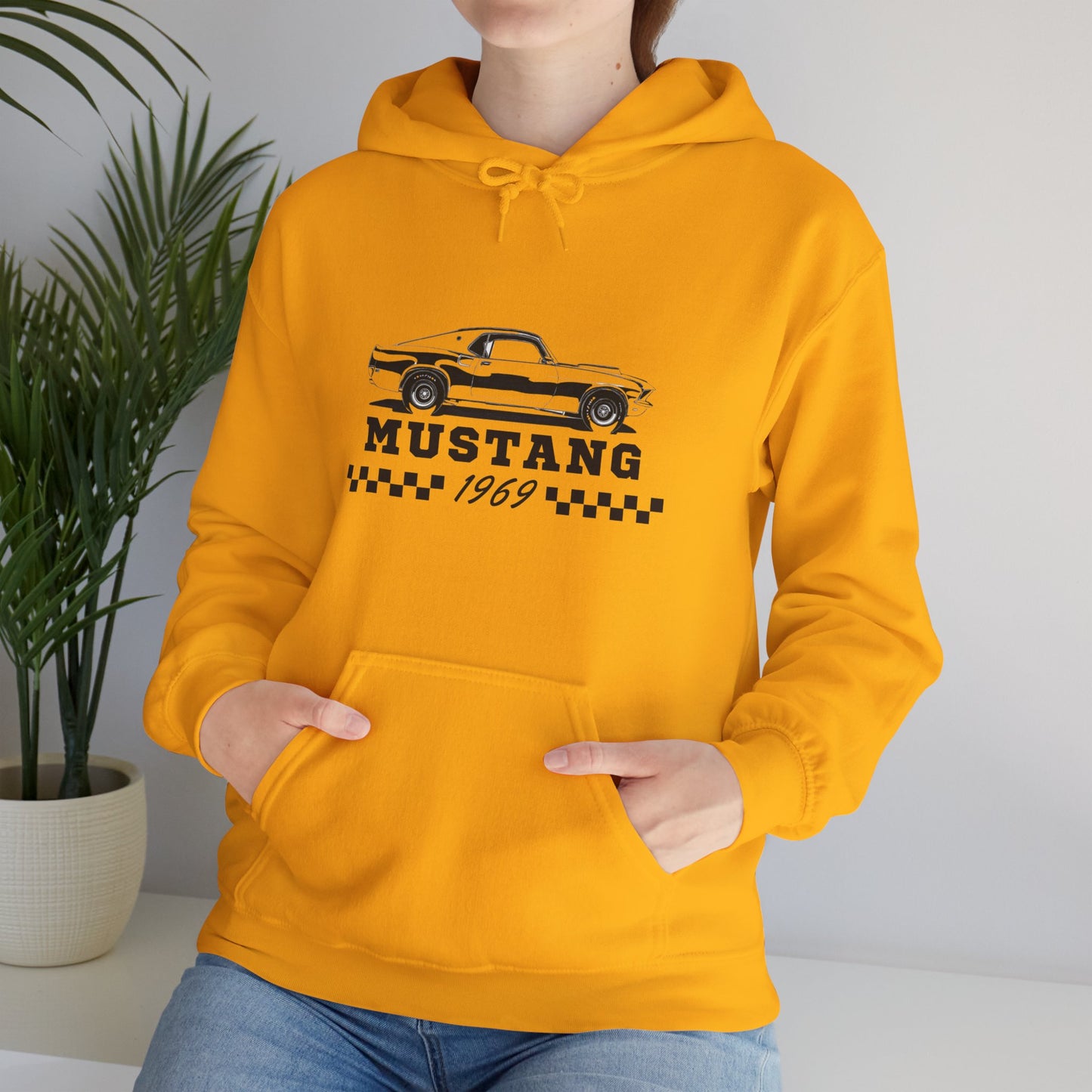 Adult Mustang 1969 Sweatshirt — Vintage Muscle Car Graphic Shirt