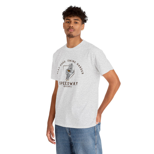 Speedway Baseball T-Shirt — "Play Hard, Swing Harder"