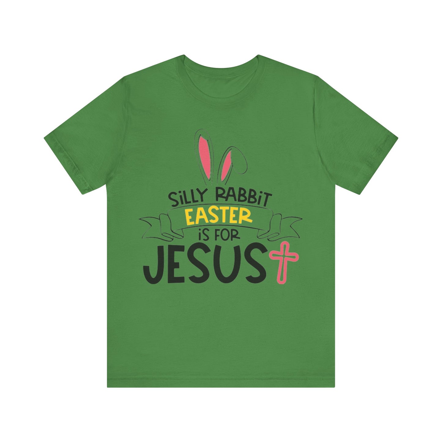 Adult Short Sleeve Tee - Jesus, Easter Rabbit