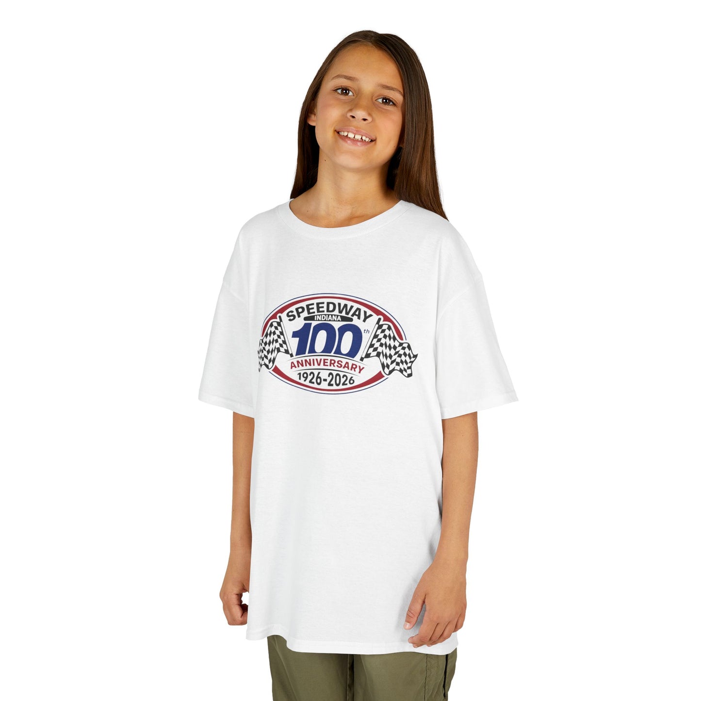 Youth Official Logo Centennial T-Shirt — Speedway '1926–2026'