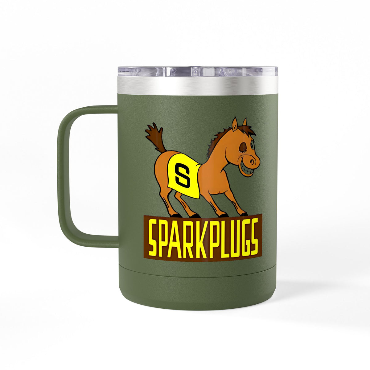 Old School Speedway Logo - 15oz Insulated Coffee Mug Tumbler with Lid