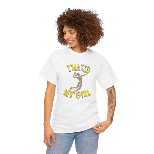 That's My Girl Volleyball T-Shirt — Personalized 'ZAPATA' Back Name Tee