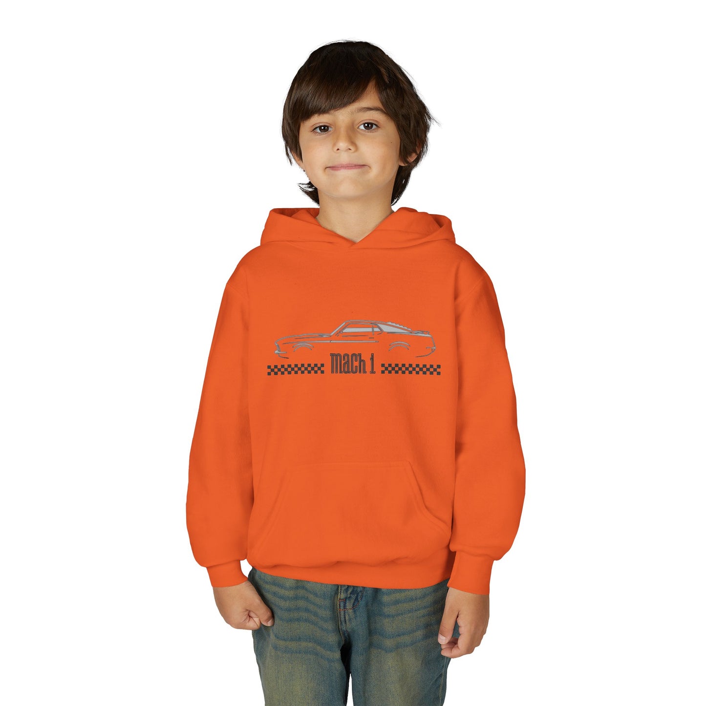 Youth Mustang Mach 1 Hoodie – Classic Vintage Car Pullover
