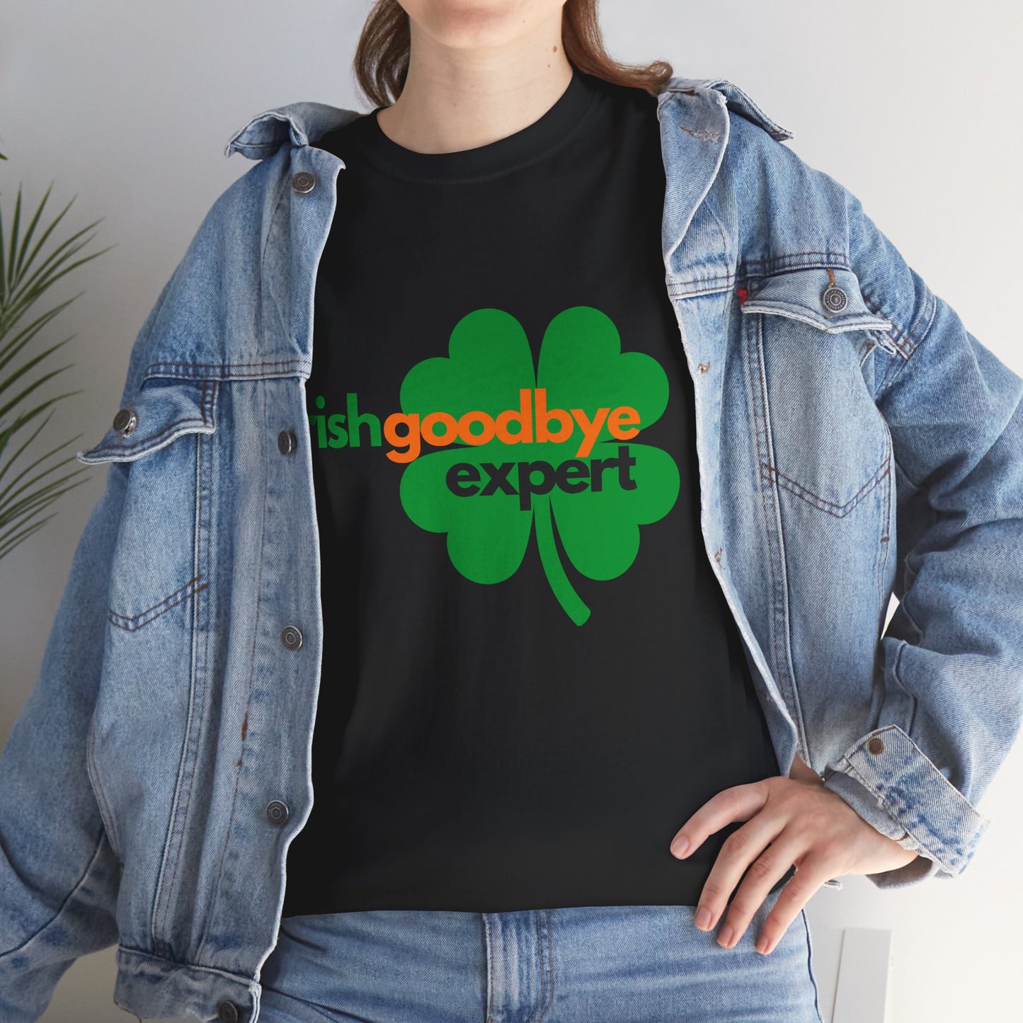 Adult St. Patrick's Day Tee — "Irish Goodbye Expert" Shamrock T-Shirt