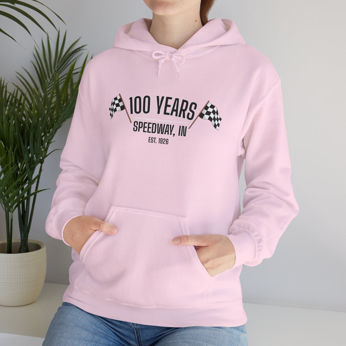 Adult 100th Anniversary - Speedway Flag Hoodie