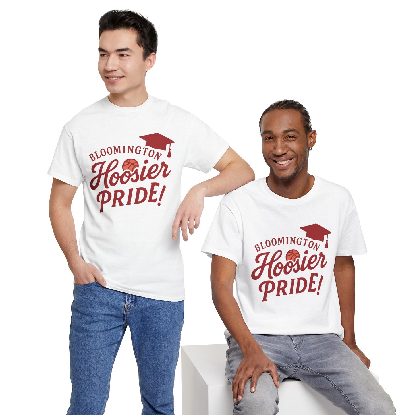 Bloomington Hoosier Pride T-Shirt — Graduation Cap College Tee