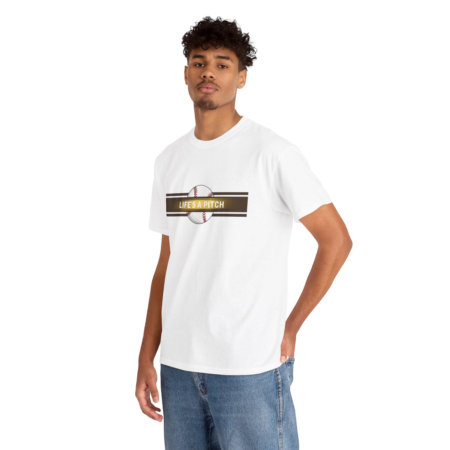 Baseball 'Life's a Pitch' T-Shirt