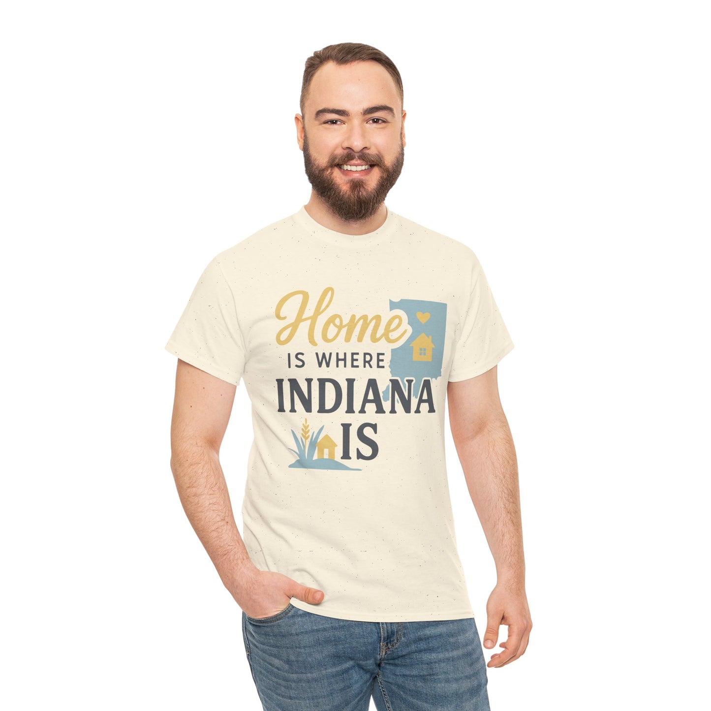 Indiana Home T-Shirt — "Home Is Where Indiana Is" State Pride Tee