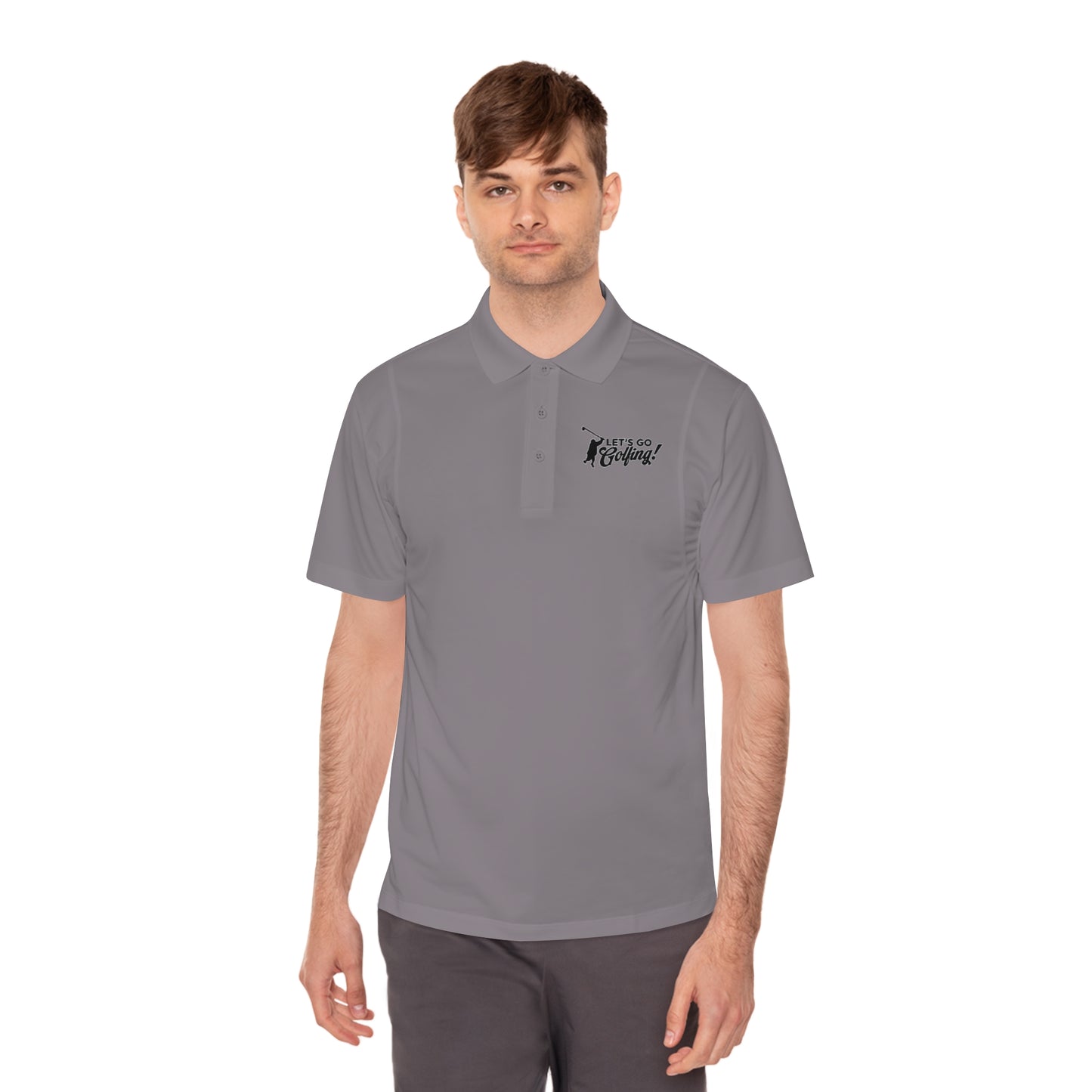 Let's Go Golfing, Men's Sport Polo Shirt