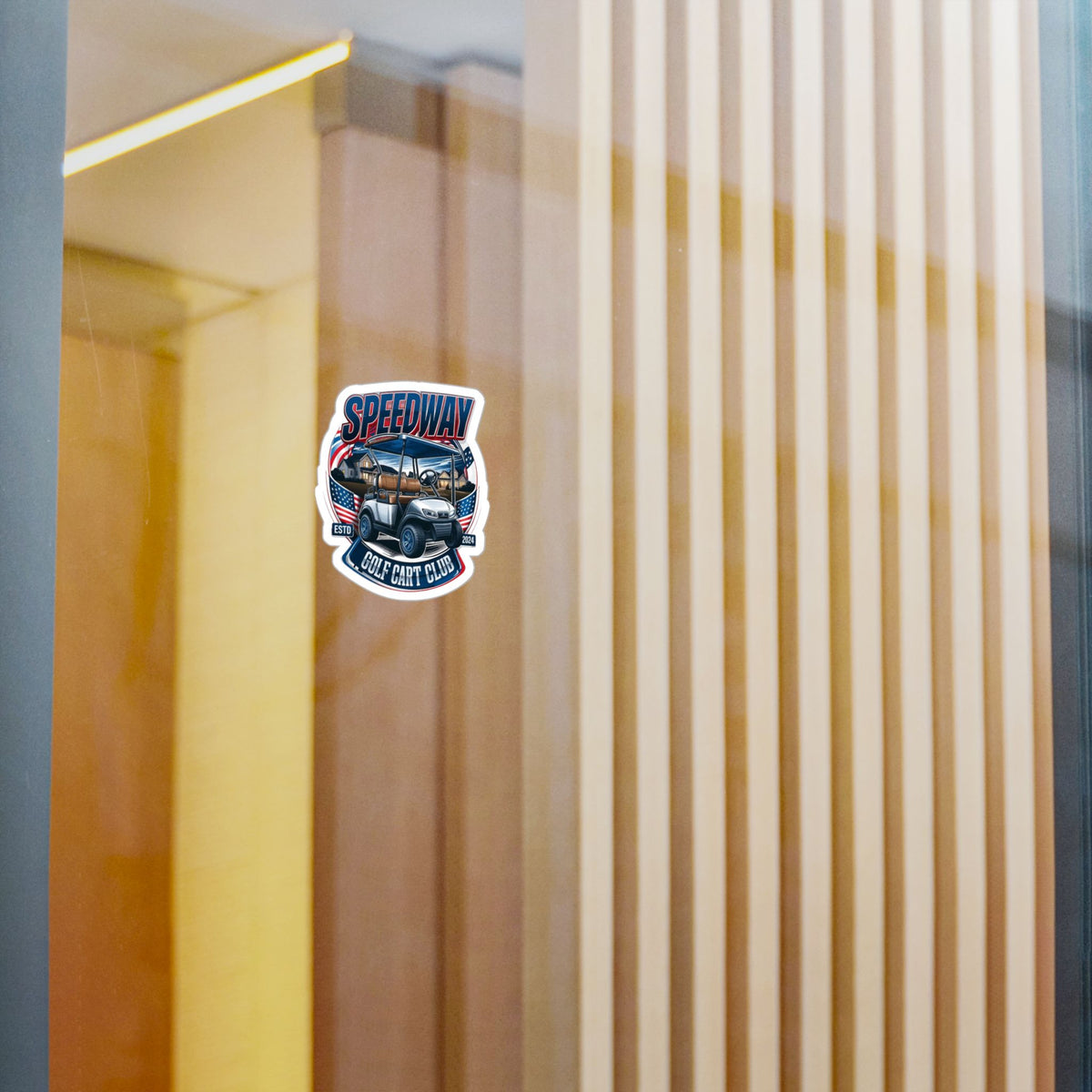 Speedway Golf Cart Club Vinyl Sticker