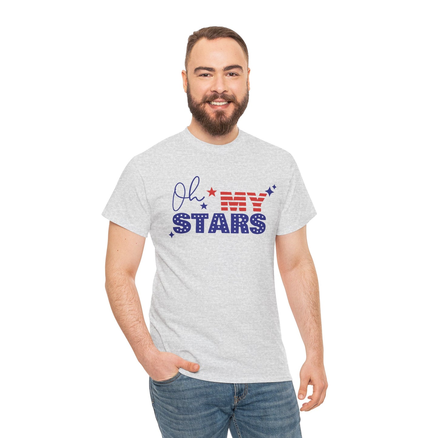 Oh My Stars Patriotic Tee — Fourth of July USA Flag Design