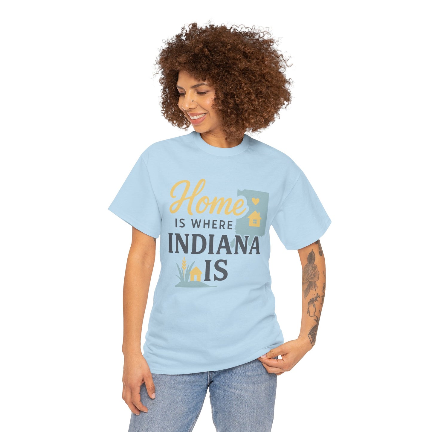 Indiana Home T-Shirt — "Home Is Where Indiana Is" State Pride Tee
