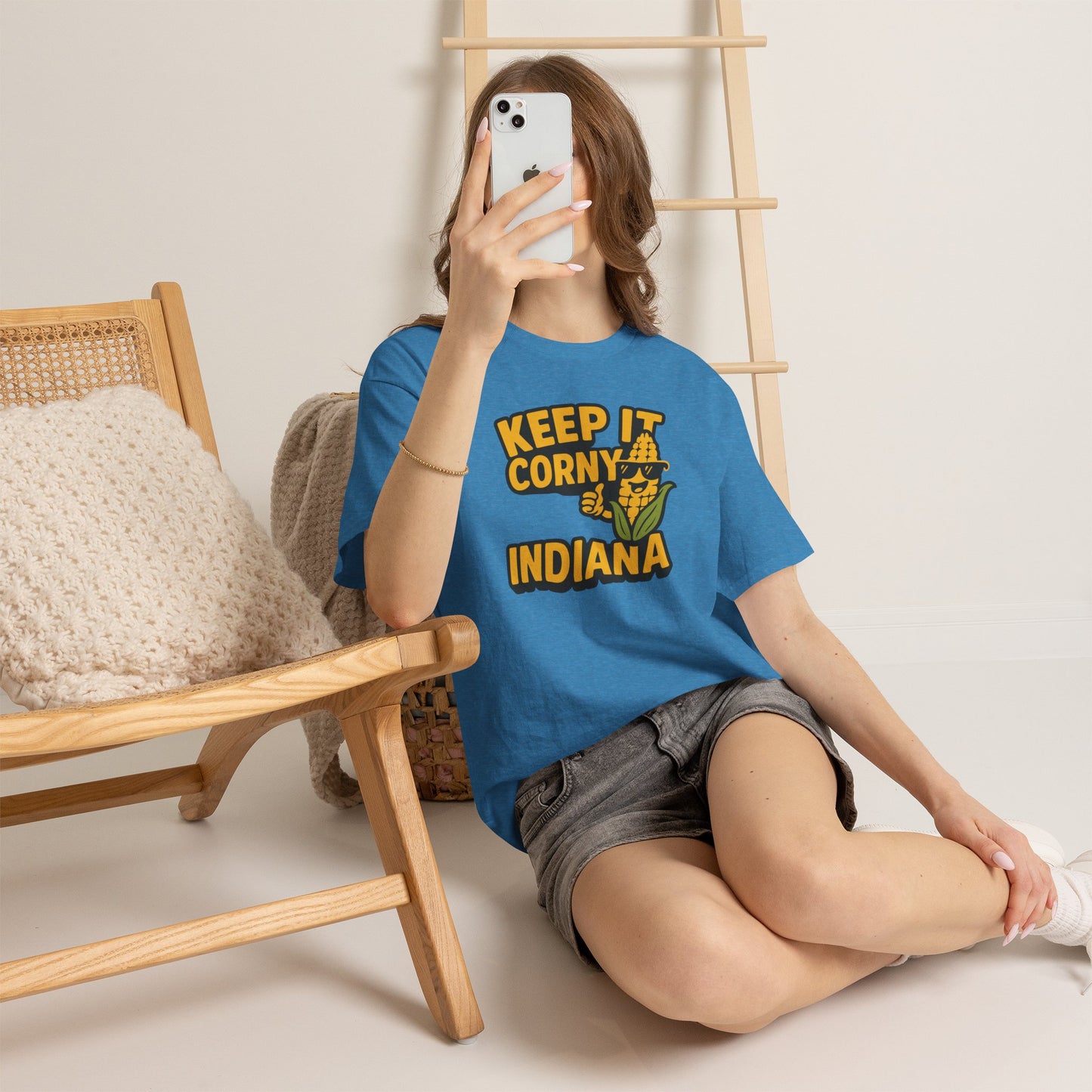 Keep It Corny Indiana T-Shirt — Funny Corn Mascot Tee