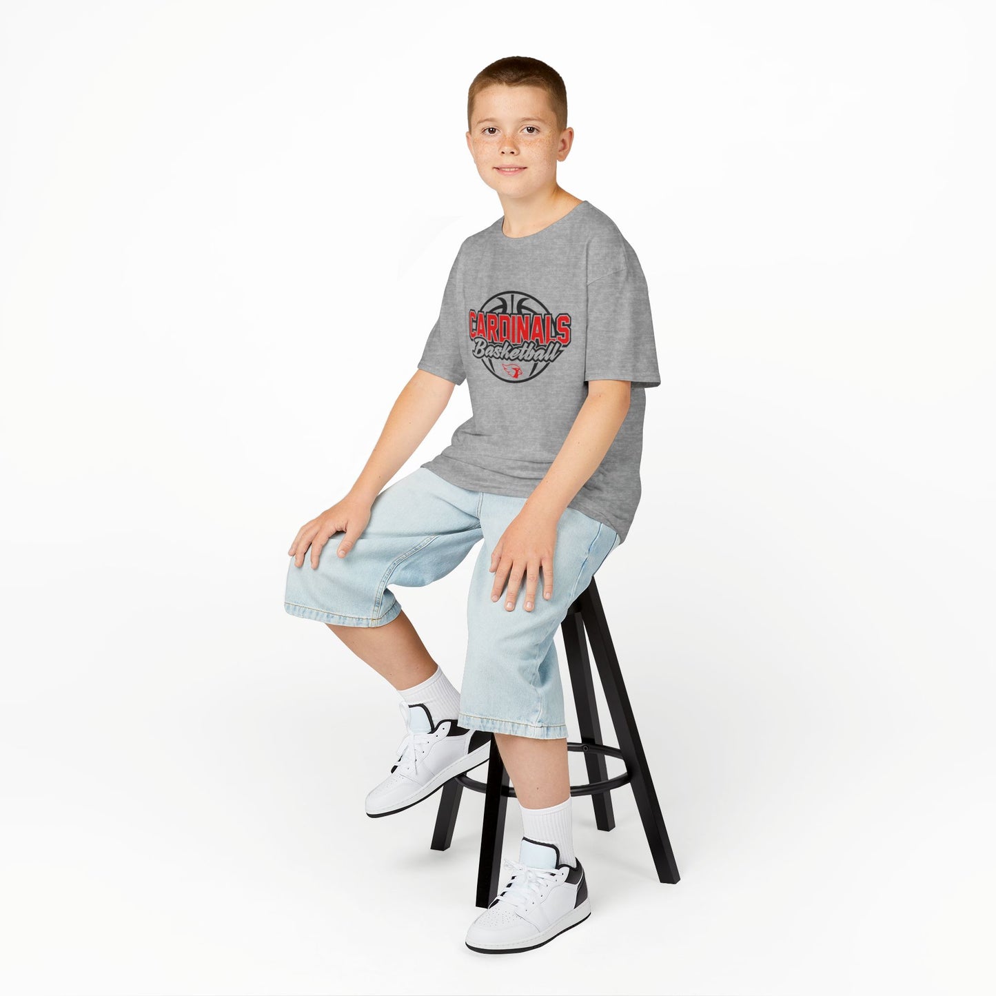Youth St. Christopher Cardinals Basketball Crewneck T-Shirt
