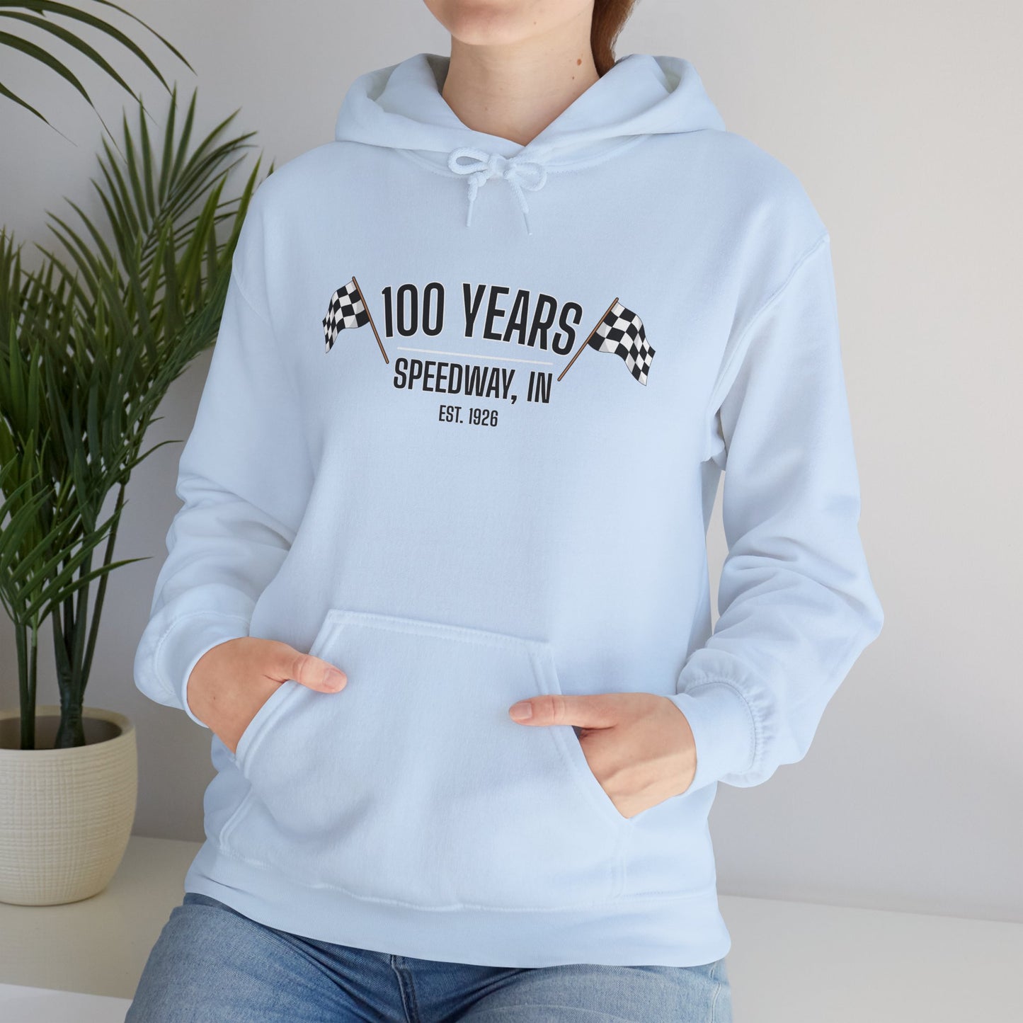 Adult 100th Anniversary - Speedway Flag Hoodie